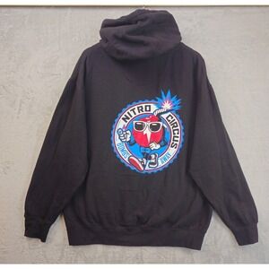 Nitro Circus Unisex Skateboard Lightning Cherry Bomb Pullover Hoodie Black XL
